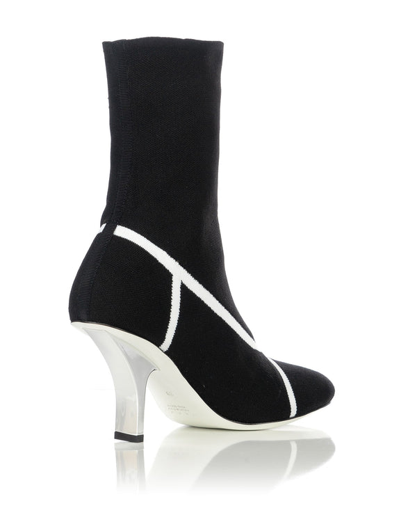 Marni | Fancy Sock Heels Black / White - Concrete