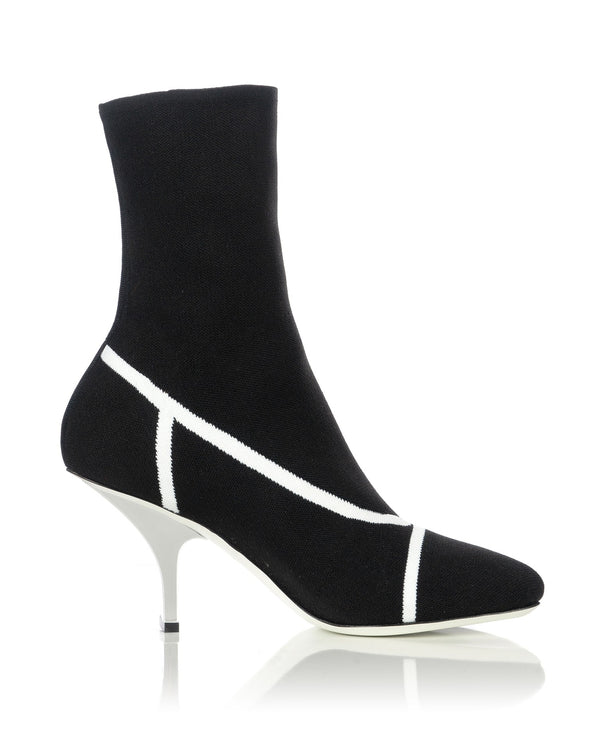 Marni | Fancy Sock Heels Black / White - Concrete