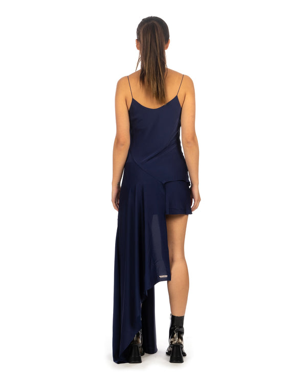 TTSWTRS | Sirena Silk Dress Blueberry - Concrete