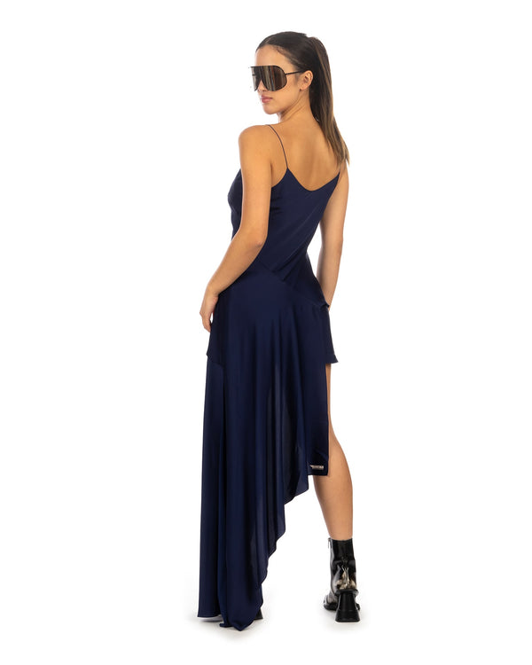 TTSWTRS | Sirena Silk Dress Blueberry - Concrete