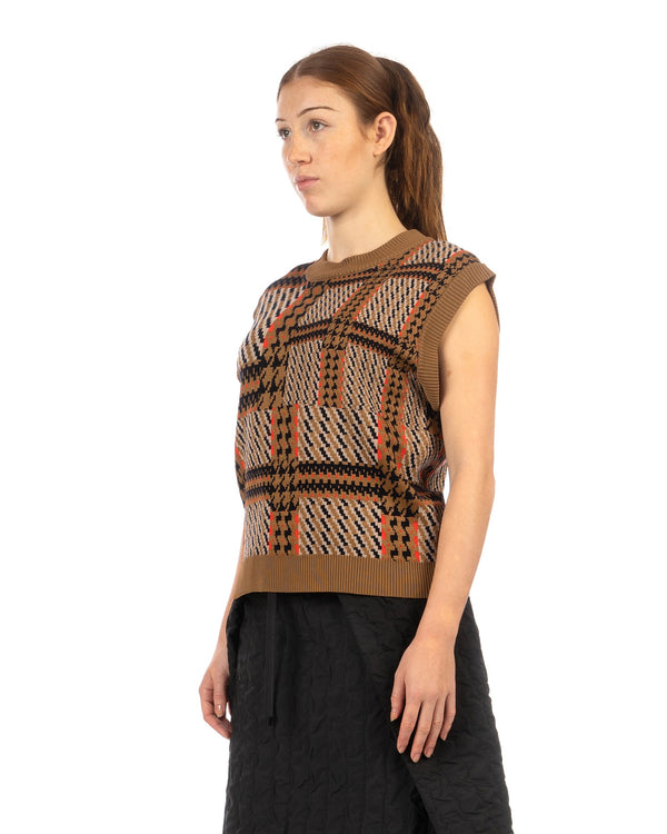 Henrik Vibskov | Dusk Knitted Vest Orange - Concrete
