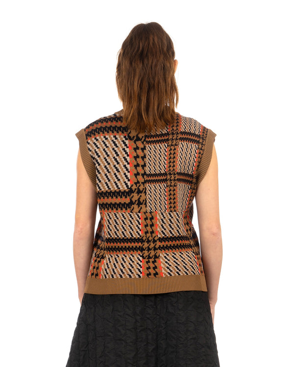 Henrik Vibskov | Dusk Knitted Vest Orange - Concrete