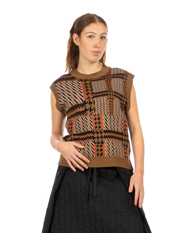 Henrik Vibskov | Dusk Knitted Vest Orange - Concrete
