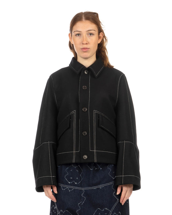Henrik Vibskov | Dusk Wool Jacket Black - Concrete