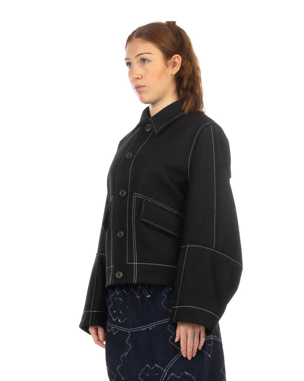 Henrik Vibskov | Dusk Wool Jacket Black - Concrete