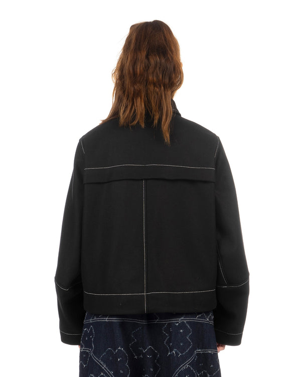 Henrik Vibskov | Dusk Wool Jacket Black - Concrete
