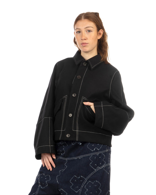 Henrik Vibskov | Dusk Wool Jacket Black - Concrete