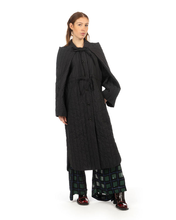 Henrik Vibskov | Bind Pants Dark Burn Out Grid - Concrete
