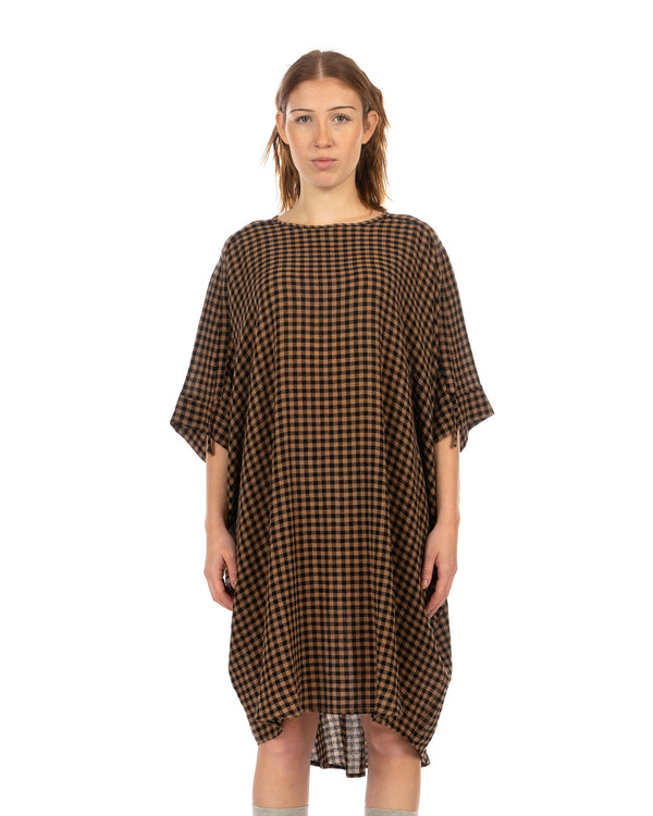Henrik Vibskov | Renew Dress Beige / Black Checks - Concrete