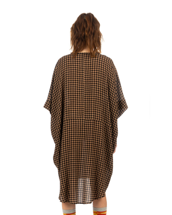 Henrik Vibskov | Renew Dress Beige / Black Checks - Concrete