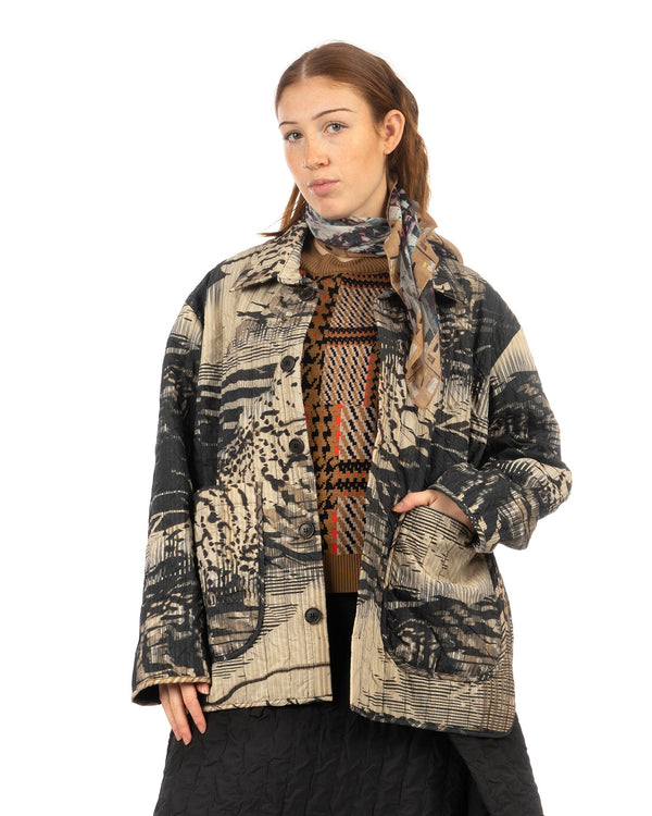 Henrik Vibskov | Wheel Jacket Beige Shadow Wing - Concrete
