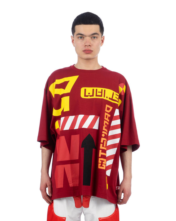 Walter Van Beirendonck | 57 Oversized T-Shirt Red - Concrete