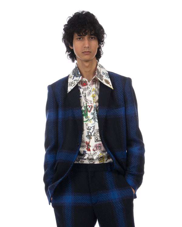 Walter Van Beirendonck | Sharp Blazer Jacket Clematis Blue - Concrete