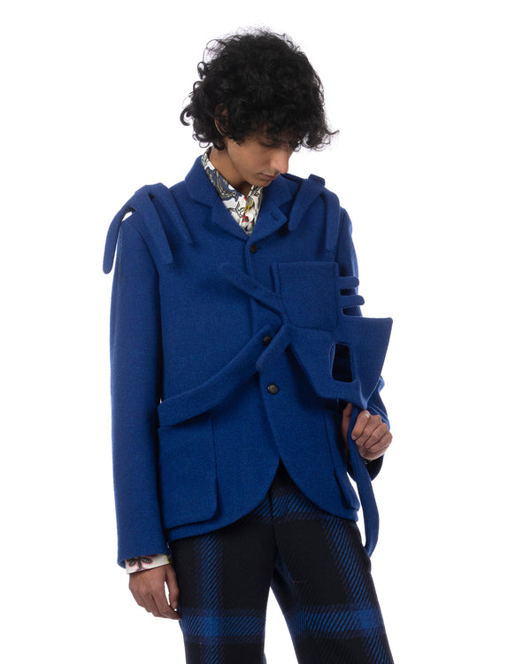 Walter Van Beirendonck | Alien Boxy Blazer Jacket Clematis Blue - Concrete