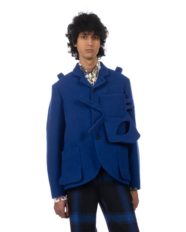 Walter Van Beirendonck | Alien Boxy Blazer Jacket Clematis Blue - Concrete