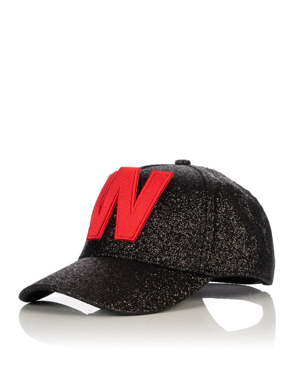 Walter Van Beirendonck | W-Cap Black Glitter - Concrete