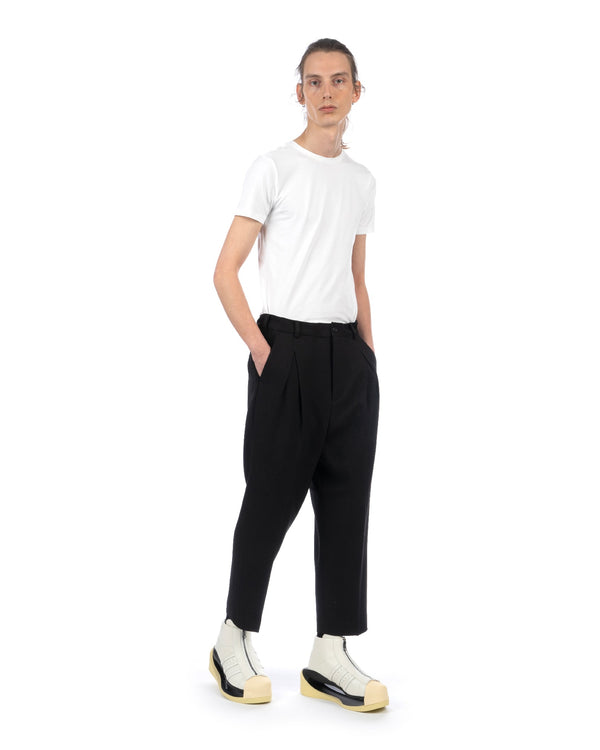 White Mountaineering | Stretch 2-Tuck Pants Black - Concrete