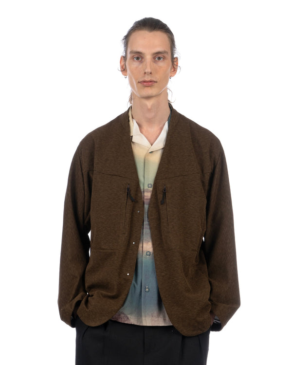 White Mountaineering | Panama Jersey Jacket Brown - Concrete