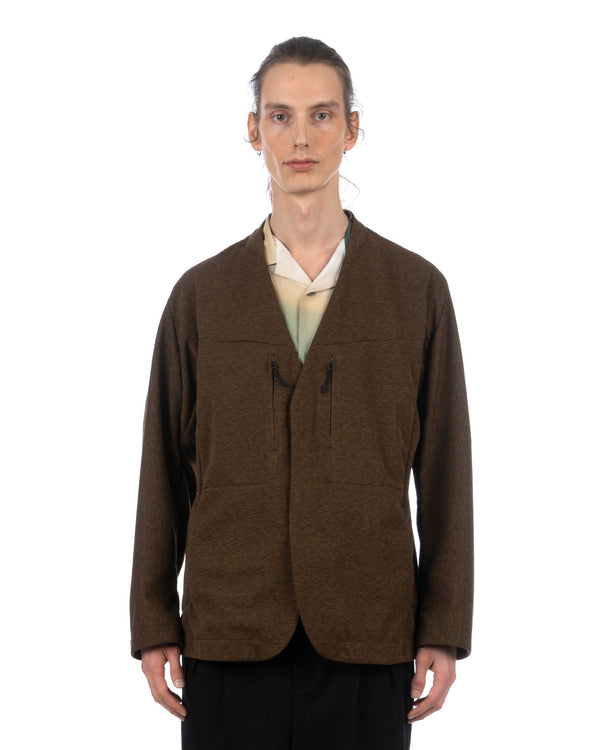 White Mountaineering | Panama Jersey Jacket Brown - Concrete