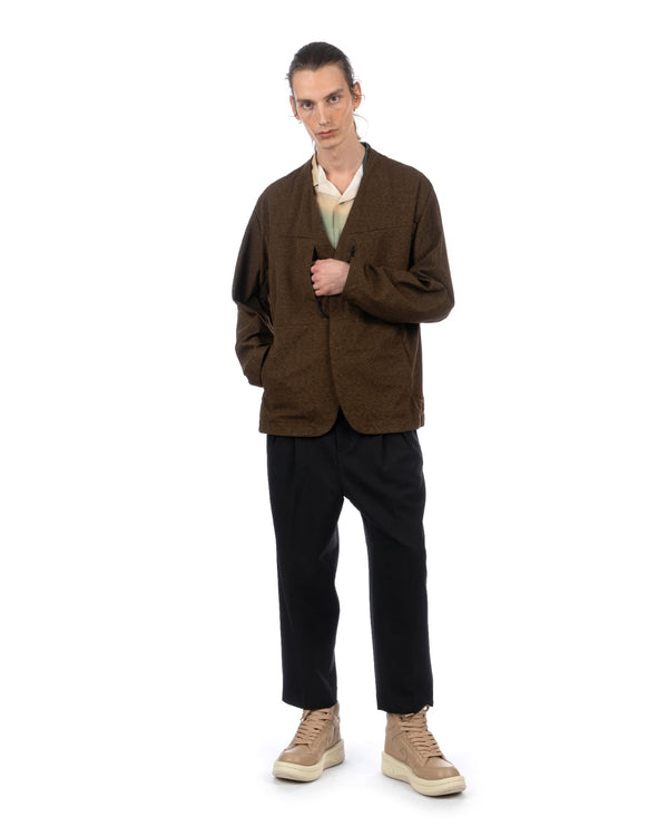 White Mountaineering | Panama Jersey Jacket Brown - Concrete