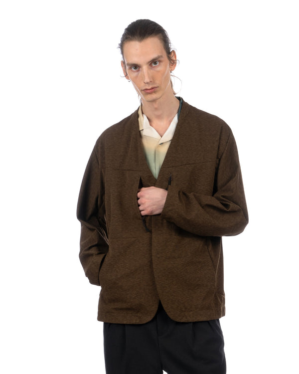 White Mountaineering | Panama Jersey Jacket Brown - Concrete