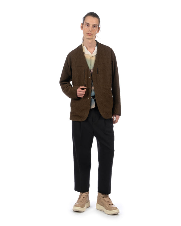 White Mountaineering | Panama Jersey Jacket Brown - Concrete