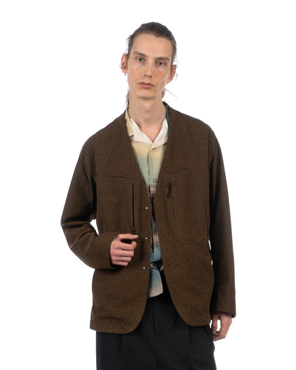 White Mountaineering | Panama Jersey Jacket Brown - Concrete