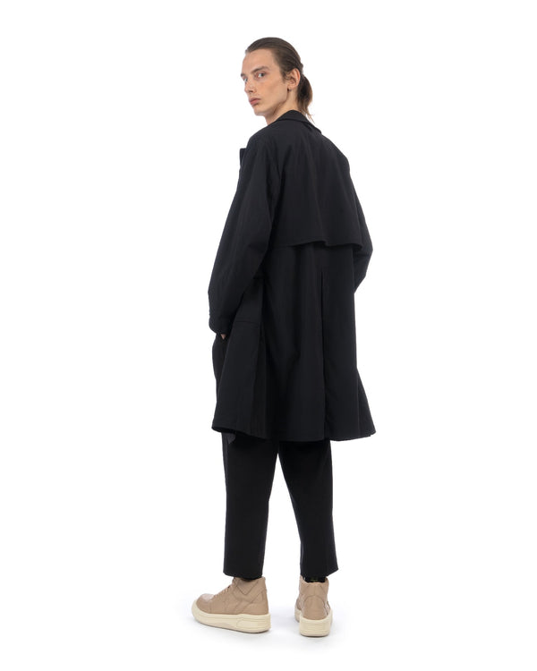 White Mountaineering | Stretch Taffeta Coat Black - Concrete