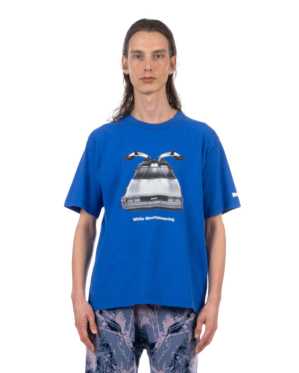 White Mountaineering | Delorean T-Shirt Blue - Concrete