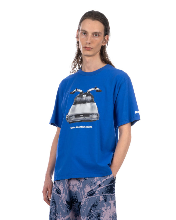 White Mountaineering | Delorean T-Shirt Blue - Concrete