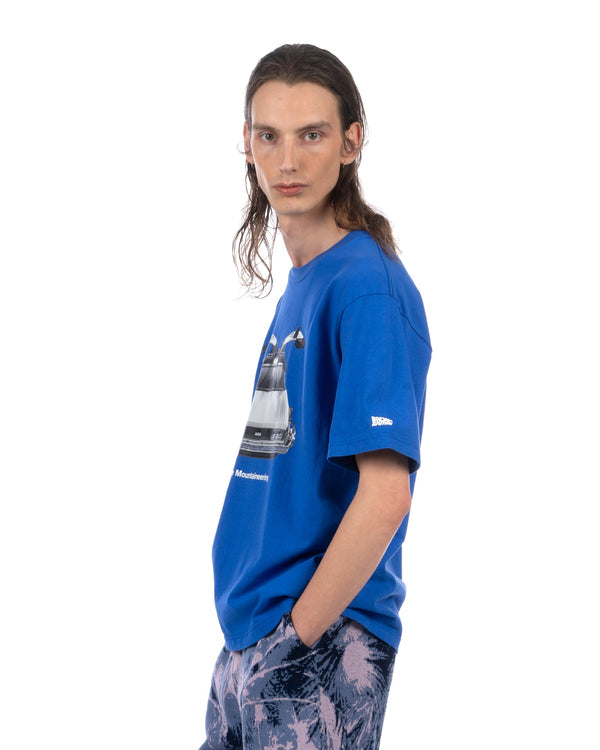 White Mountaineering | Delorean T-Shirt Blue - Concrete