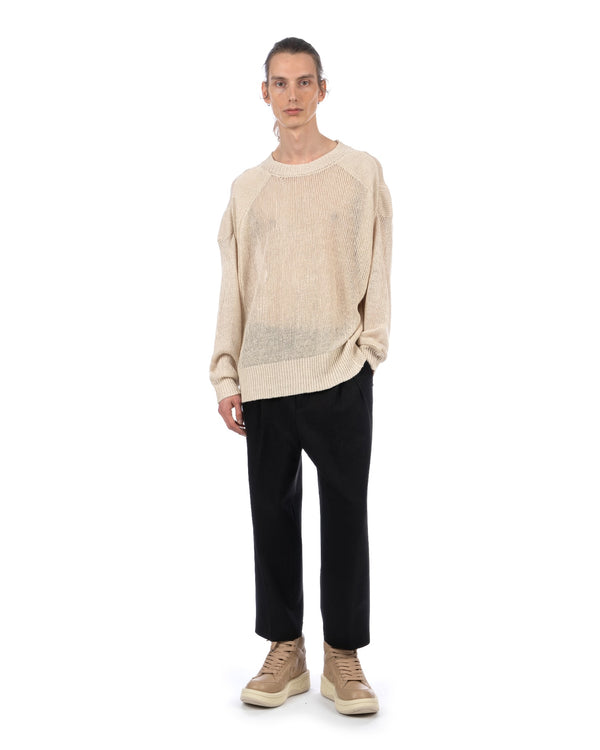 White Mountaineering | Linen Knit Pullover White - Concrete