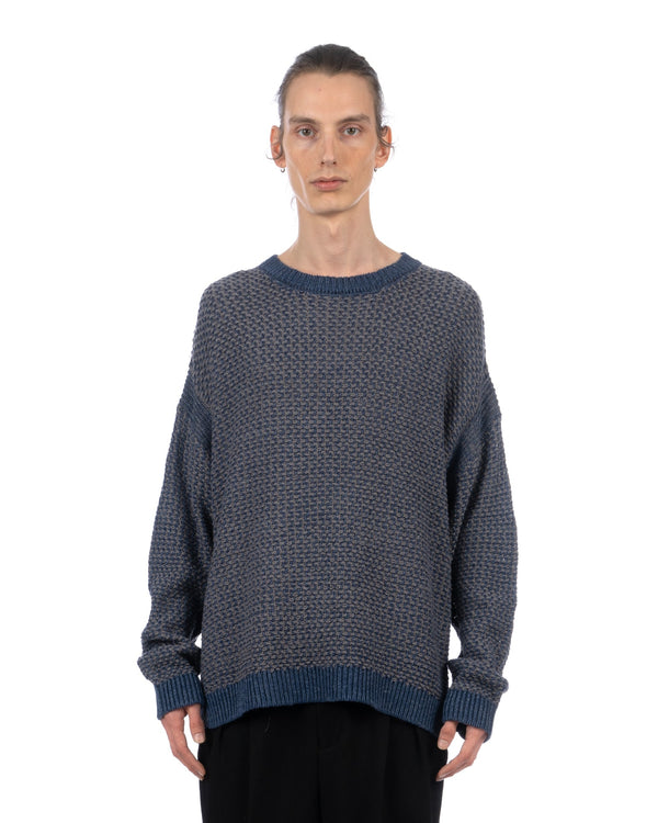 White Mountaineering | Cotton/Linen Knit Pullover Charcoal - Concrete