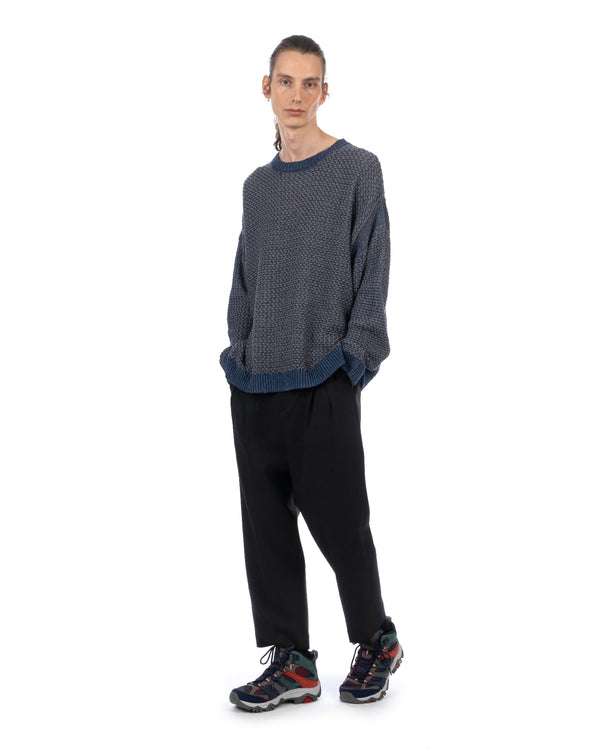White Mountaineering | Cotton/Linen Knit Pullover Charcoal - Concrete