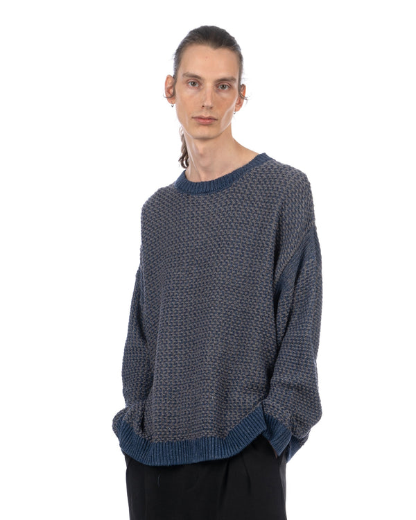 White Mountaineering | Cotton/Linen Knit Pullover Charcoal - Concrete