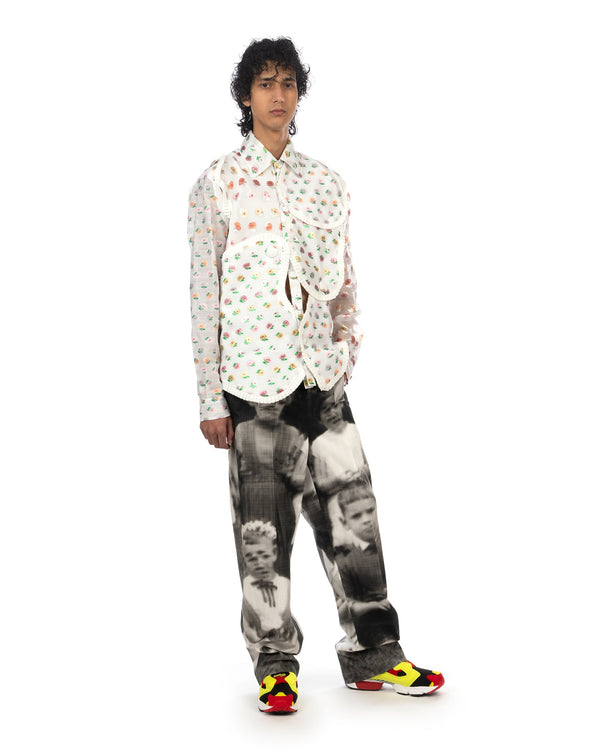 Walter Van Beirendonck | Arp Art Ruffles Shirt Patchwork - Concrete