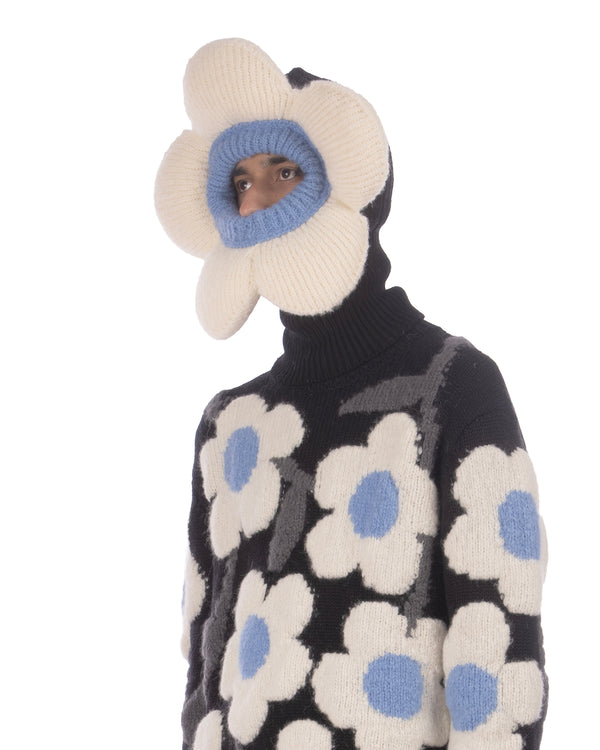 Walter Van Beirendonck | Flower Balaclava Off White - Concrete