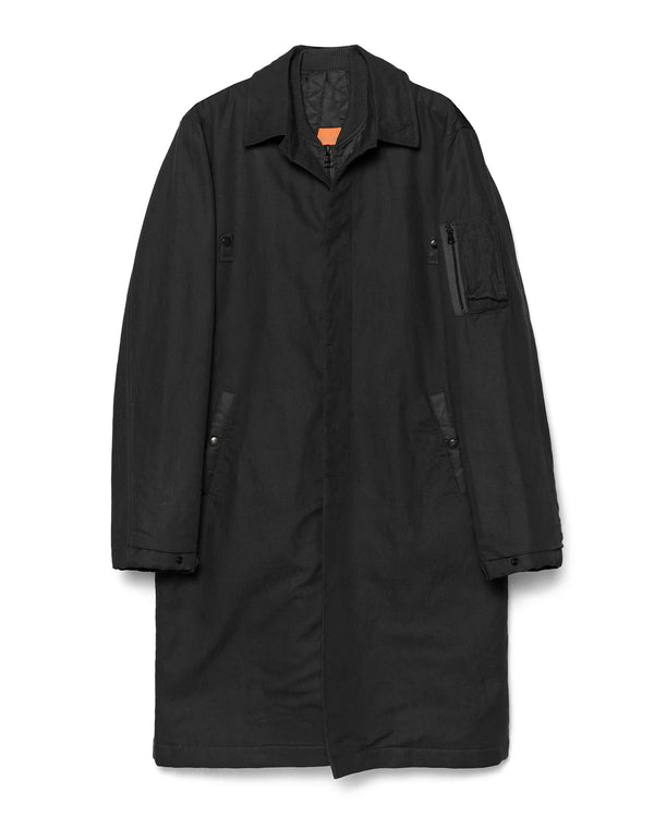 maharishi | Linear Snow Dragon MA Mac Coat Black - Concrete