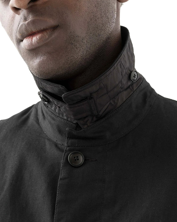 maharishi | Linear Snow Dragon MA Mac Coat Black - Concrete