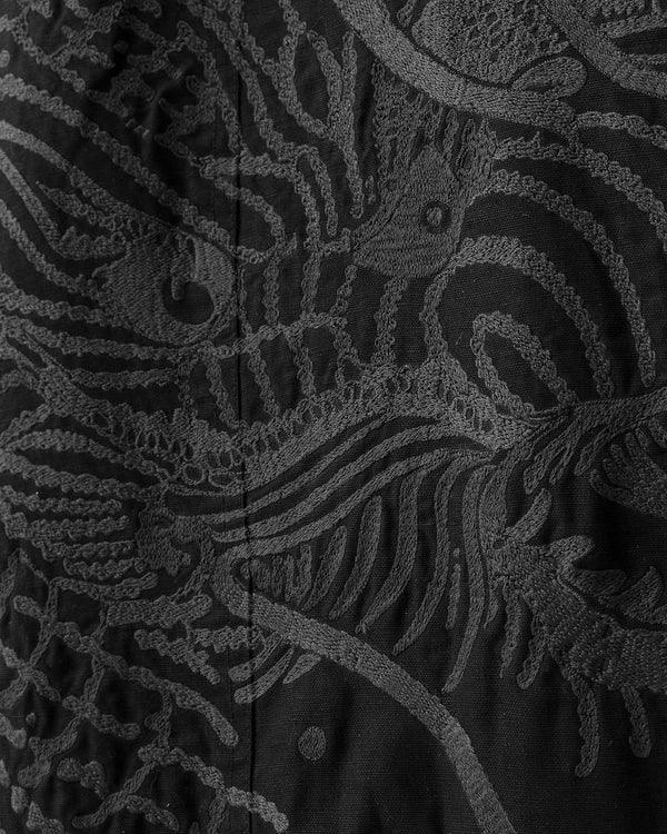 maharishi | Linear Snow Dragon MA Mac Coat Black - Concrete