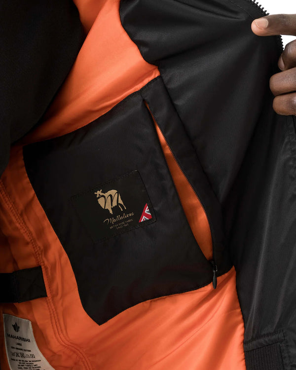 maharishi | Linear Snow Dragon MA Mac Coat Black - Concrete