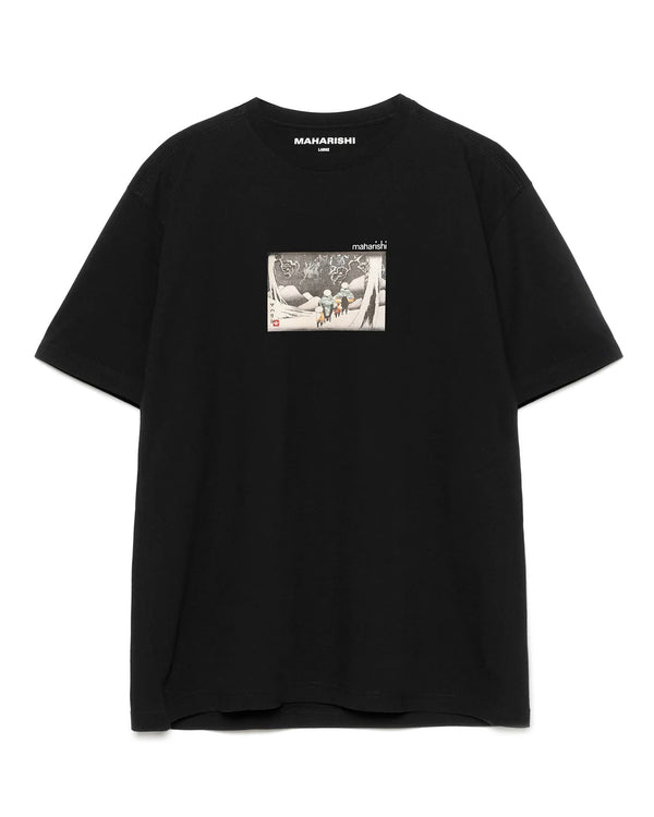 maharishi | Travellers In Snow T-Shirt Black - Concrete