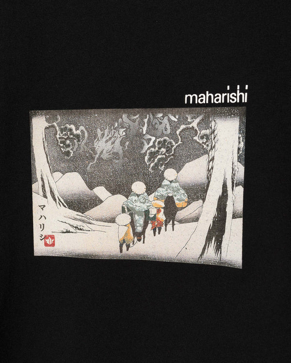 maharishi | Travellers In Snow T-Shirt Black - Concrete