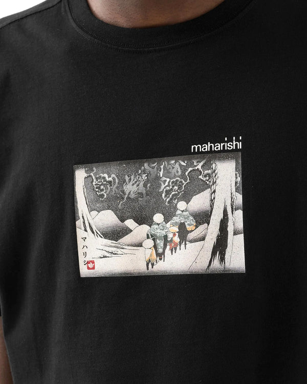 maharishi | Travellers In Snow T-Shirt Black - Concrete