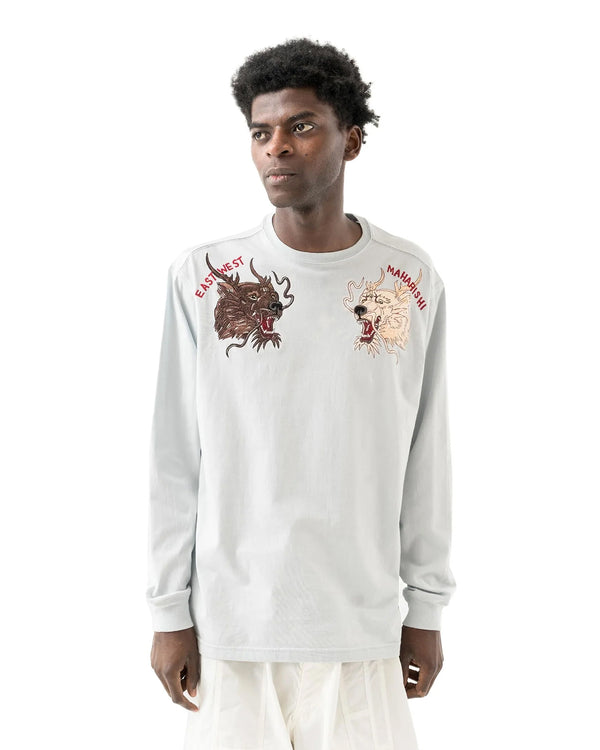 maharishi | Duality Bering Bears L/S T-Shirt Ice Blue - Concrete
