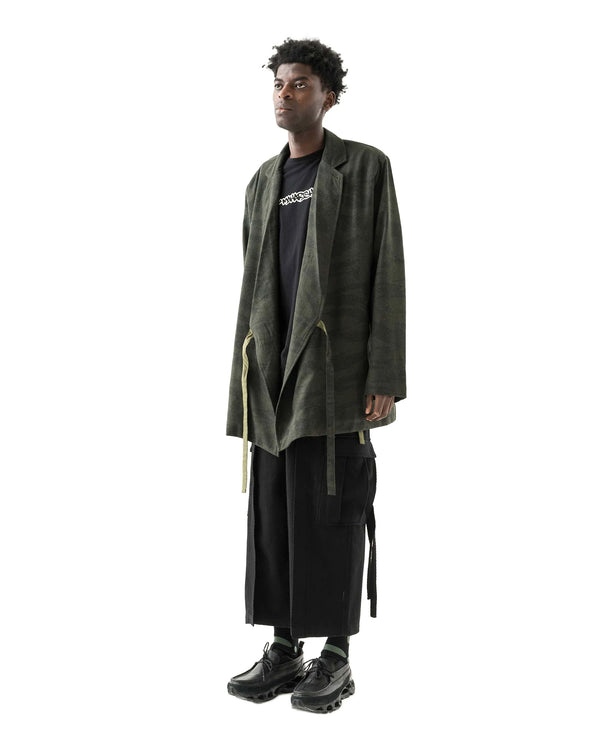 maharishi | Recycled Wool Cargo Cropped Hakema Black - Concrete