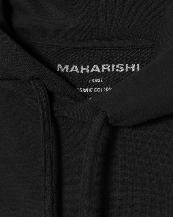 maharishi | 1102 Kamon Embroidered Hooded Sweat Black - Concrete