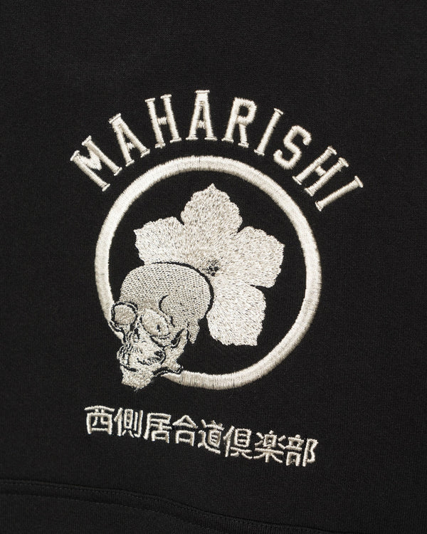 maharishi | 1102 Kamon Embroidered Hooded Sweat Black - Concrete