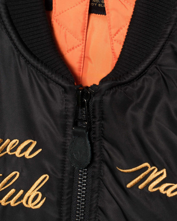 maharishi | 4580 Nekomata Tiger MA-1 Jacket Black - Concrete