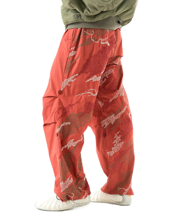 maharishi | 6206 Sashiko Bonsai Loose Snopants Redwood - Concrete